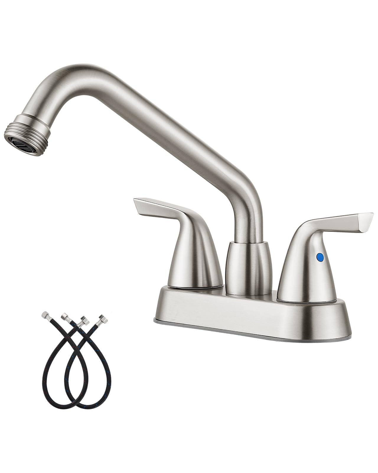 Aolemi Utility Laundry Sink Faucet,3/4" NPT Threaded End,Brushed Nickel | 4-Inch