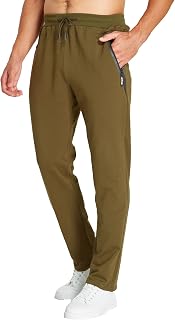 Tansozer Men's Jogging Bottoms with Zip, Men’s Slim Fit Trousers with Pockets
