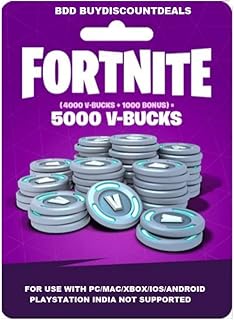 Fortnite 5000 v-Bucks Code Only (No Cd/Dvd)