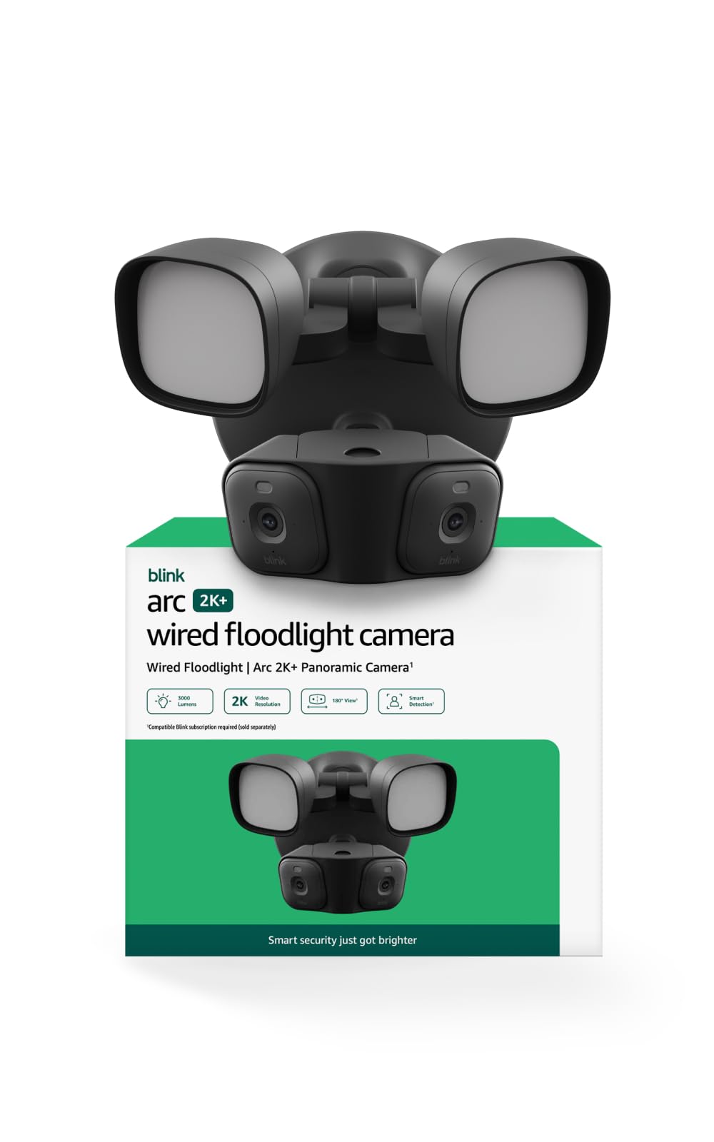 Blink Arc 2K+ Wired Floodlight Camera (newest model) — Wired smart security, 300