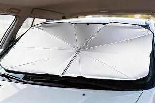 1 x Car Windshield Sun Shade, Retractable Shade, Front Windshield Cover to Block Heat and UV Rays for Vehicle Interior