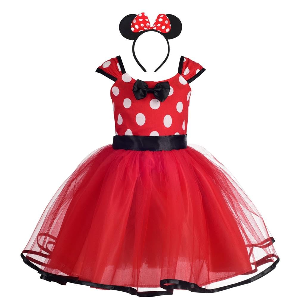 Dressy Daisy Baby Girl Polka Dots Fancy Dress Up Costume Birthday Party Tulle Dr