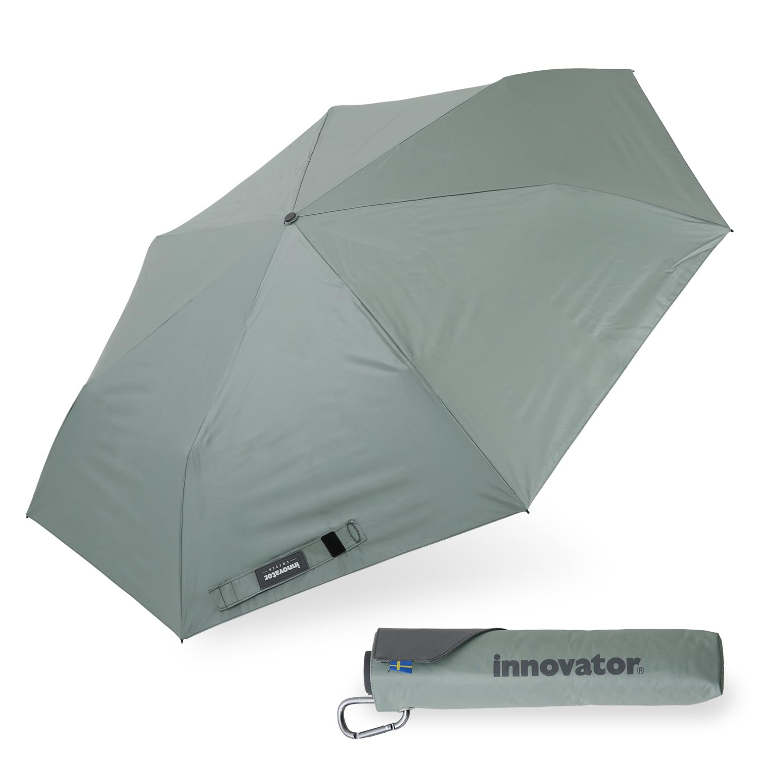 小川(Ogawa) 軽量ワイド折りたたみ傘 手開き 60cm innovator 晴雨兼用 UVカット率&遮光率99%以上 遮熱加工 はっ水 ペールグリーン 7