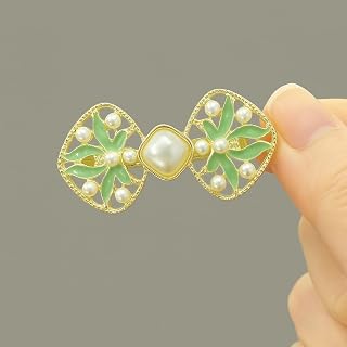 Cloisonné Chinese Cloud Tassel Edge Hair Clip - High End Hair Pin for Qipao & Hanfu (F1535 Bow-blue)