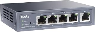 Cudy Gigabit Multi-WAN Router, OpenWRT, Load Balance, 5X GbE, R700 | OpenWRT-ready Multi-WAN tunnel gateway, 5x GbE ports, WireGuard/OpenVPN/IPsec, traffic Balancing, Failover, VLAN, QoS