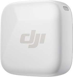 DJI Mic Mini Transmitter (Arctic White) Wireless Microphone Pin Microphone Ultra Lightweight Audio DJI OsmoAudio Noise Cancelling Wireless Microphone for Camera iPhone Android Vlog Shooting Streaming