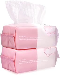 Face Towel 120 Count Disposable Face Wipes Cloths for Washing Soft Cotton Dry Baby Wipes, Skincare, Makeup Remover (PEARL PATTERN)