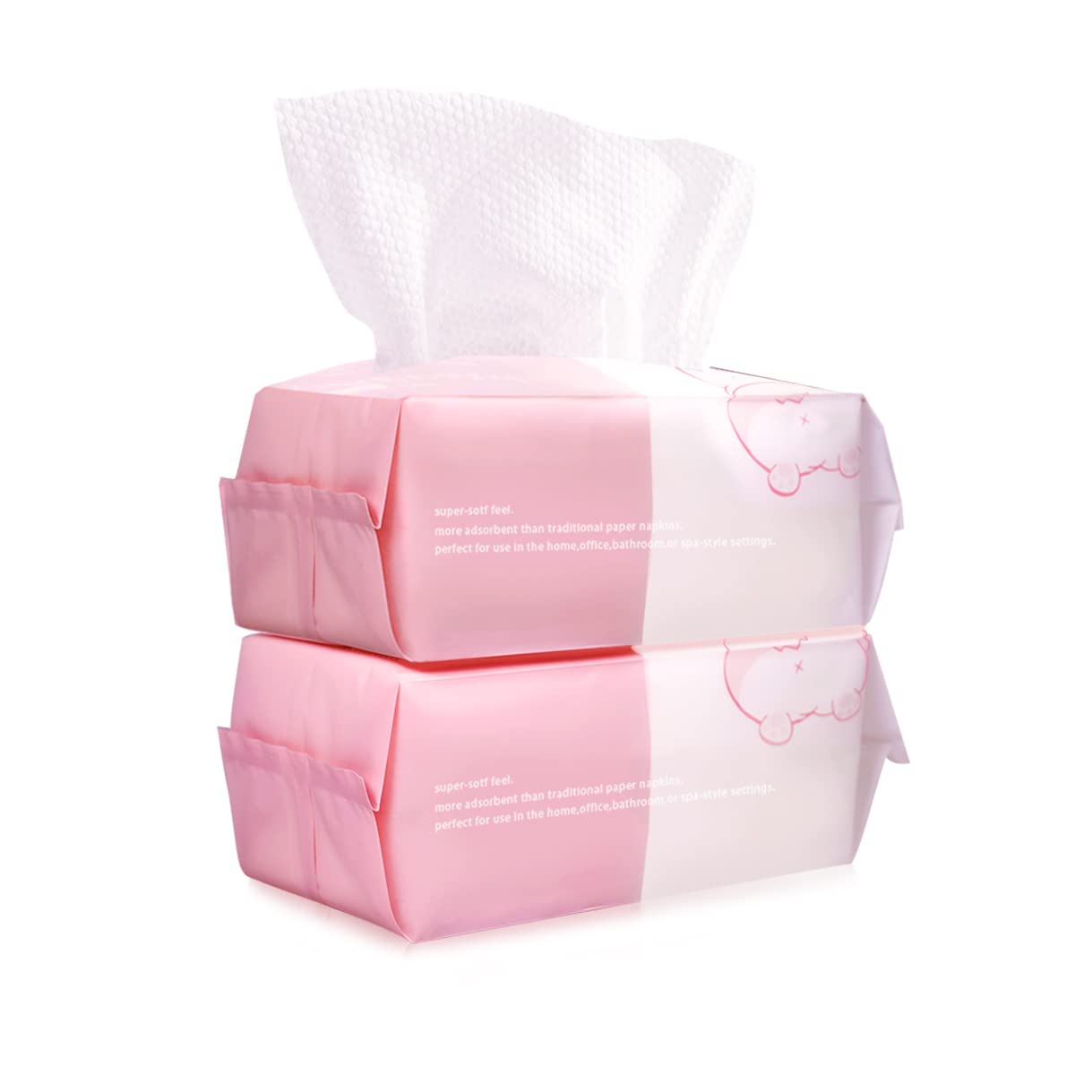Face Towel 120 Count Disposable Face Wipes Cloths for Washing Soft Cotton Dry Ba