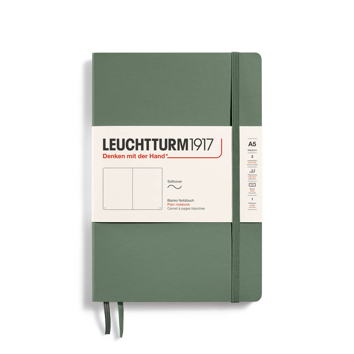 Leuchtturm Notebook A5 Blank Soft Cover Olive 365503 Genuine Import
