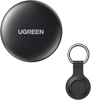 UGREEN FineTrack Mini Tracker Tag for Apple Find My, Replaceable Battery | 2 Pack, iOS only, 18-Month Replaceable Battery, 80dB Volume, Bluetooth Finder for Keys, Wallet, Luggage, Tag Holders