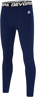 DEVOROPA Boys' Leggings Quick Dry Youth Compression Trousers Sports Tights Basketball Bottom Layer