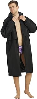 Sporti Unisex Swim Parka with Comfort Plush Fleece Lining, Multi Pocket Zipper - Water Resistant Swim Coats for Women & Men