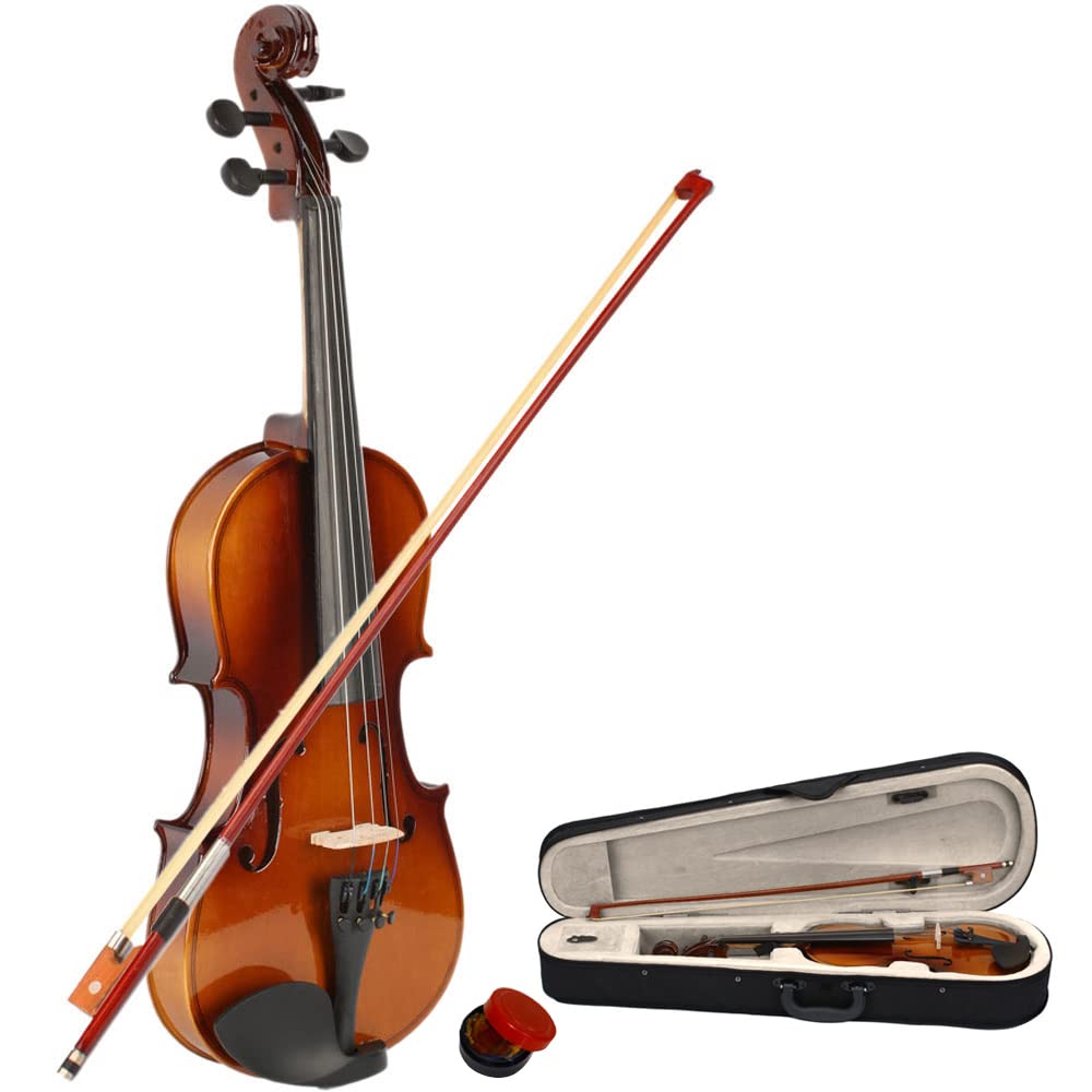 1/2 Violin, Acoustic Violin Set with Violins Case, Bow, Rosin, Violins for Begin