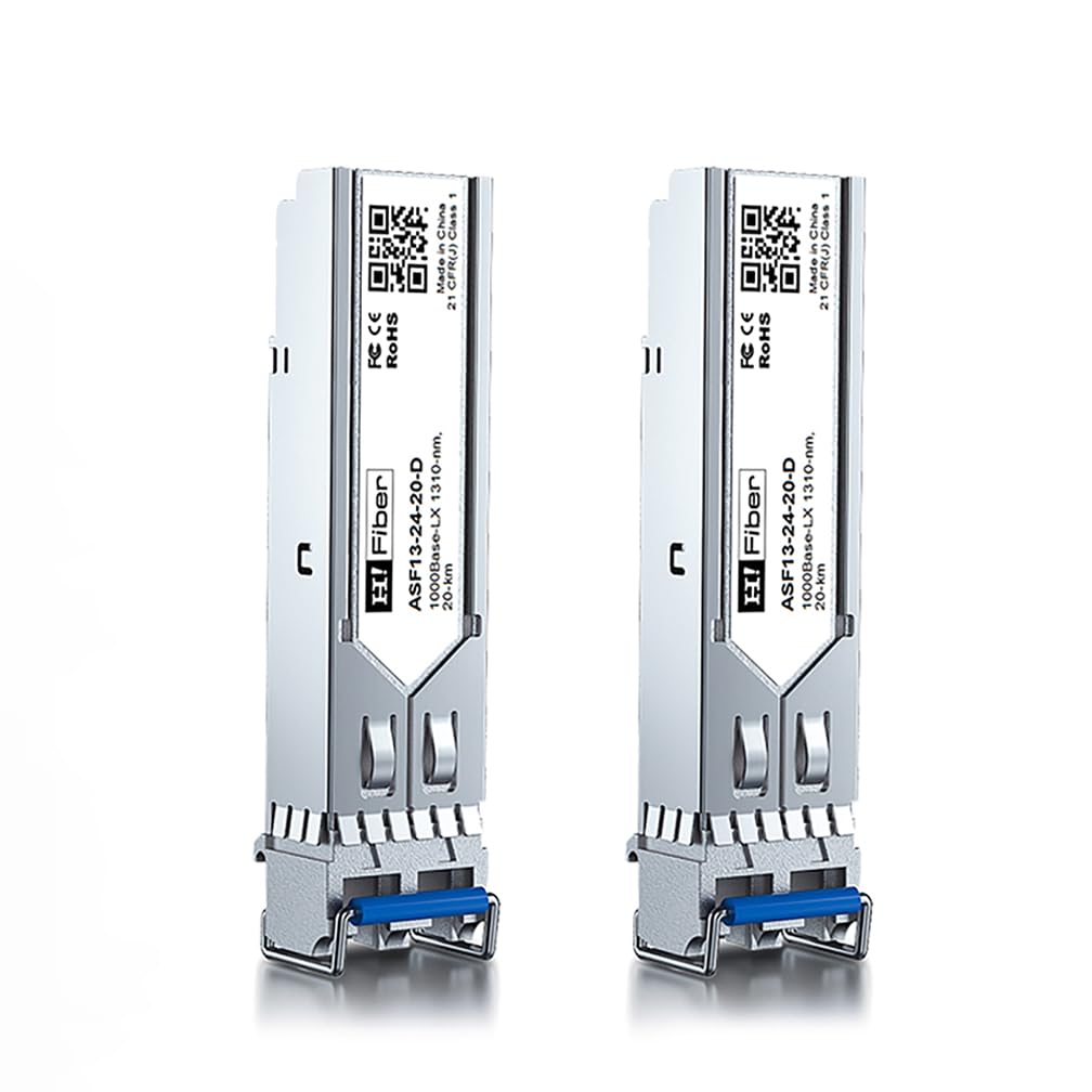 H!Fiber 1.25G Single Mode SFP LC Module, 1000Base-LX/LH Fiber Transceiver for Ci