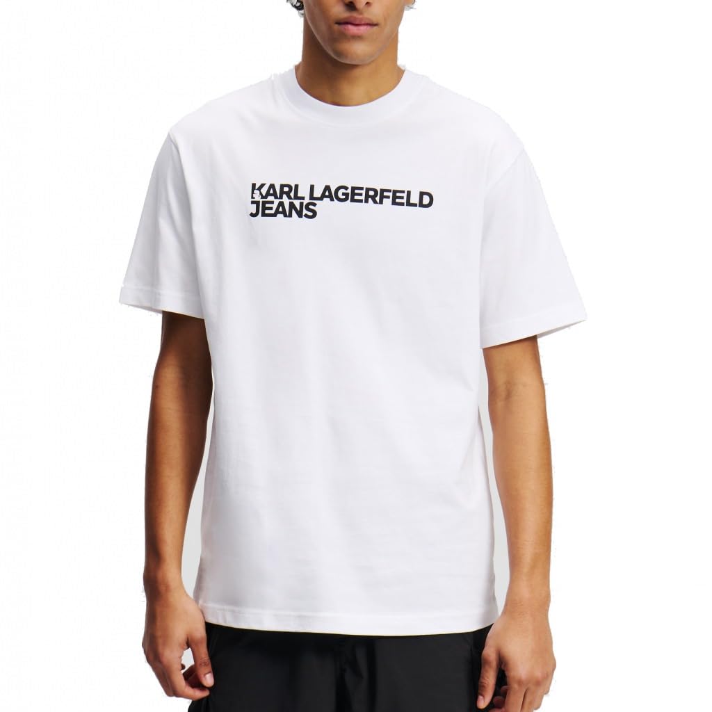 Karl Lagerfeld Jeans, Men's Essential Logo Regular Short Sleeve Regular Fit T-Sh