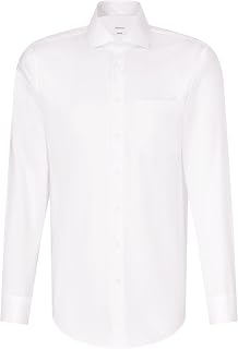 Seidensticker Men's Business Shirt - Regular Fit - Non Iron - Kent Collar - Long Sleeve - 100% Cotton