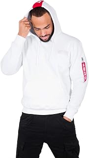 ALPHA INDUSTRIES Red Stripe Men's Hoody Sweatshirt (Pack of 1)