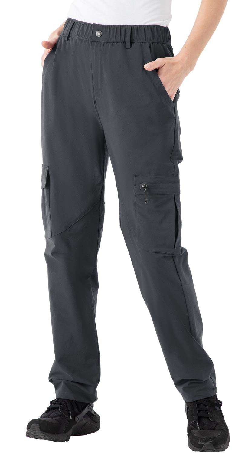 Rdruko Women's Hiking Cargo Pants Water-Resistant Quick Dry UPF 50+ Travel Campi