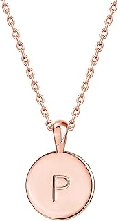 PAVOI Initial Necklace for Women, 14K Gold Plated Alphabet Letter Pendant