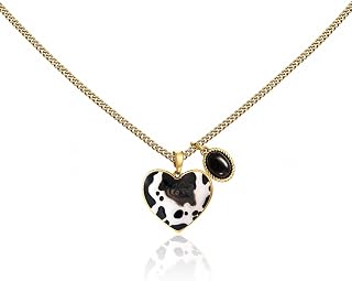 Montana West Collar con colgante para mujer, corazón de oro de 14 quilates, joyería de moda