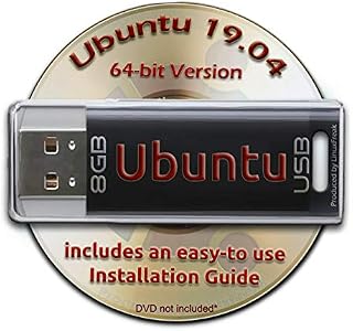 Ubuntu Linux 19.04 Bootable 8GB USB Flash Drive - Official 64-bit Version
