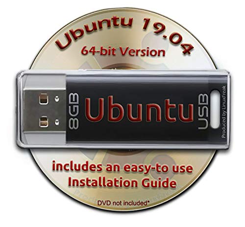 Ubuntu Linux 19.04 Bootable 8GB USB Flash Drive - Official 64-bit Version
