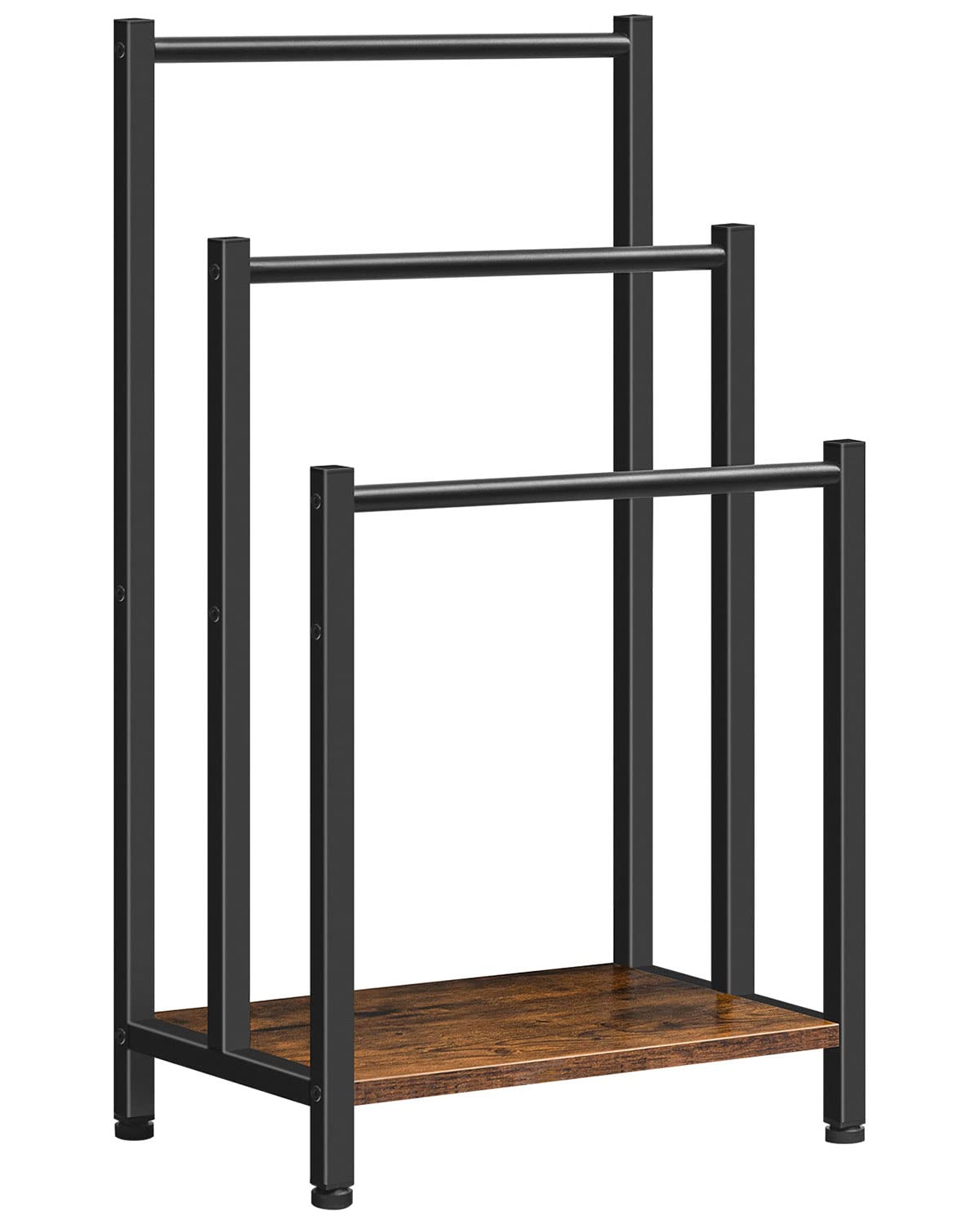 HOOBRO Freestanding Towel Rack, 3 Tier Metal Blanket Rack, Blanket Ladder Holder