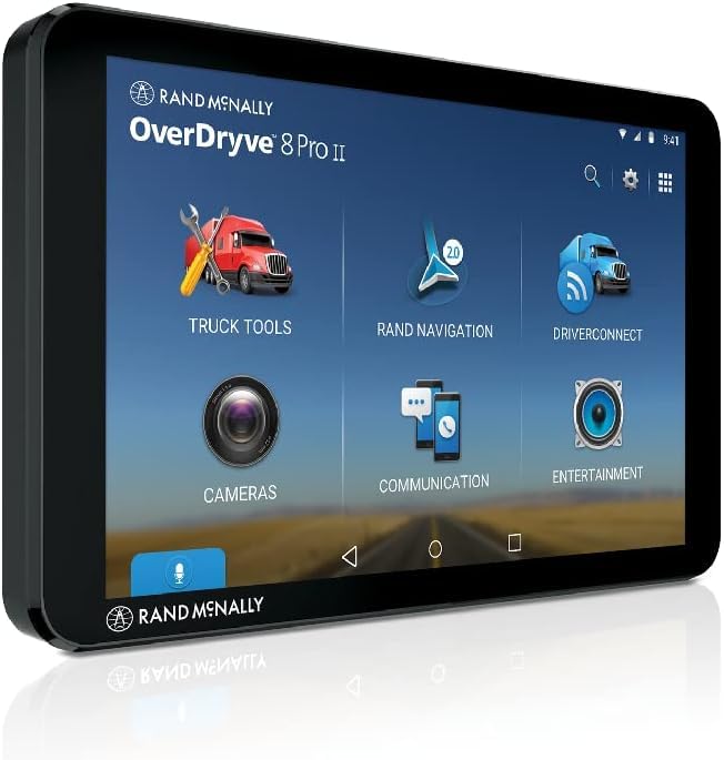 Rand McNally OverDryve 8 Pro II 8-Inch Truck GPS Tablet with Built-in Dash Cam, 
