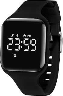 aswan watch Children's Digital Watch with Stopwatch, Lighting, Alarm, Date, Pedometers, Walking Not Connected, Sports Watches for Girls and Boys with Silicone Strap