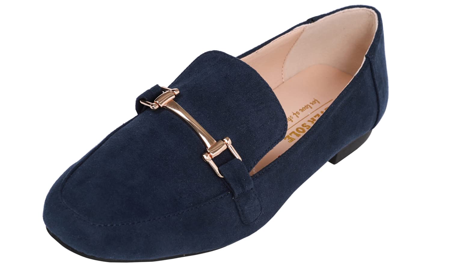 Feversole Women's Fashion Trim Deco Loafer Slippers,Pantofole Decorative alla Mo