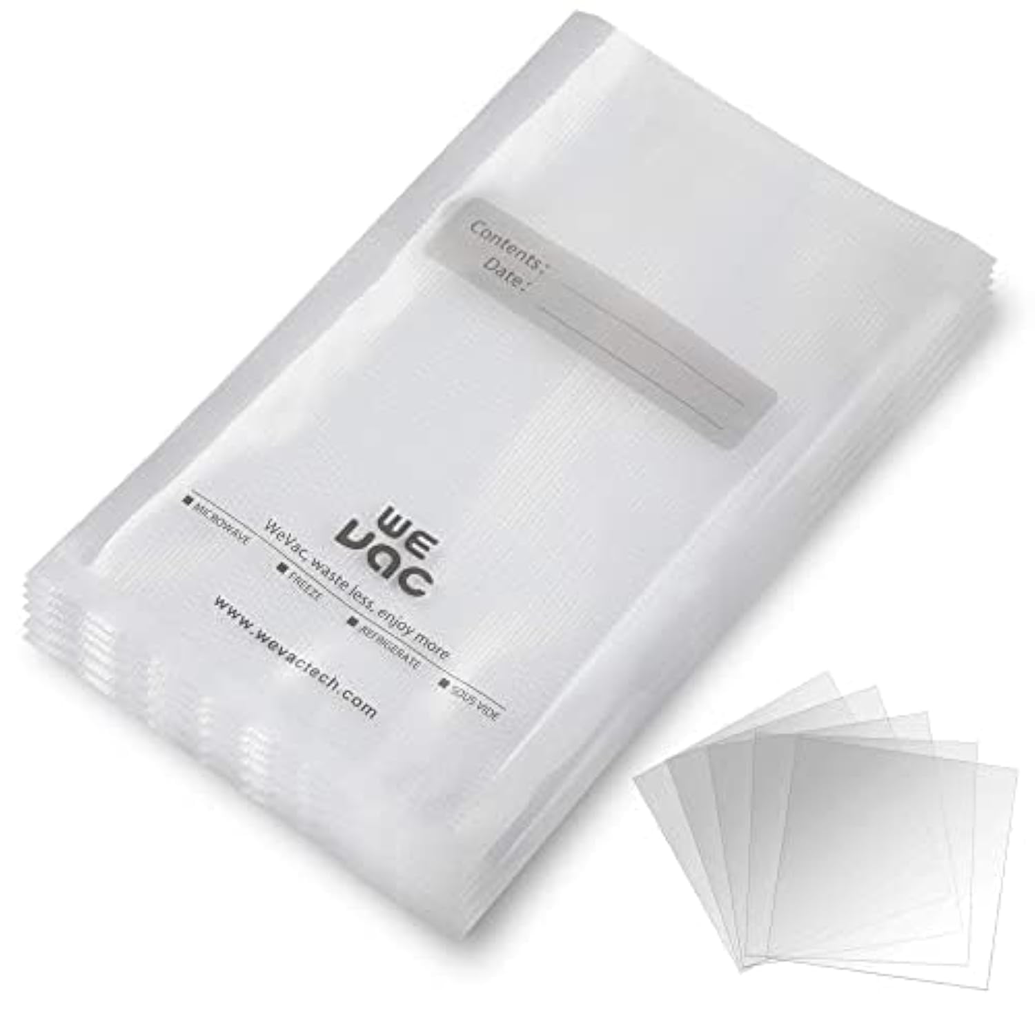 Wevac Vacuum Sealer Bags 8x12" 100 Quart for Food Saver Vacuum Seal machine | So