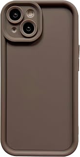 Puxicu Slim Case for iPhone 15 Plus, Enhanced Camera Protection, Shockproof Skin-Friendly Touch Soft Case Cover for iPhone 15 Plus Phone 6.7 inch, Coffee
