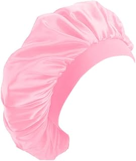 Satin Bonnet Sleep Silk Hair Night Sleep Women Wide Headband Wig Cap Curly Hair