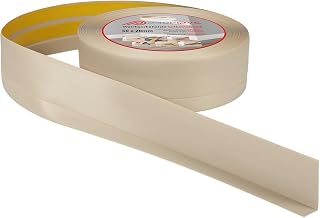 ProfiPVC Soft Skirting Board, End Trim Made of PVC, 50 x 20 mm, 10 Metres, Self-Adhesive Skirting, Flexible, Also Suitable for Kitchen and Bathroom, Premium Soft Skirting Board, Beige