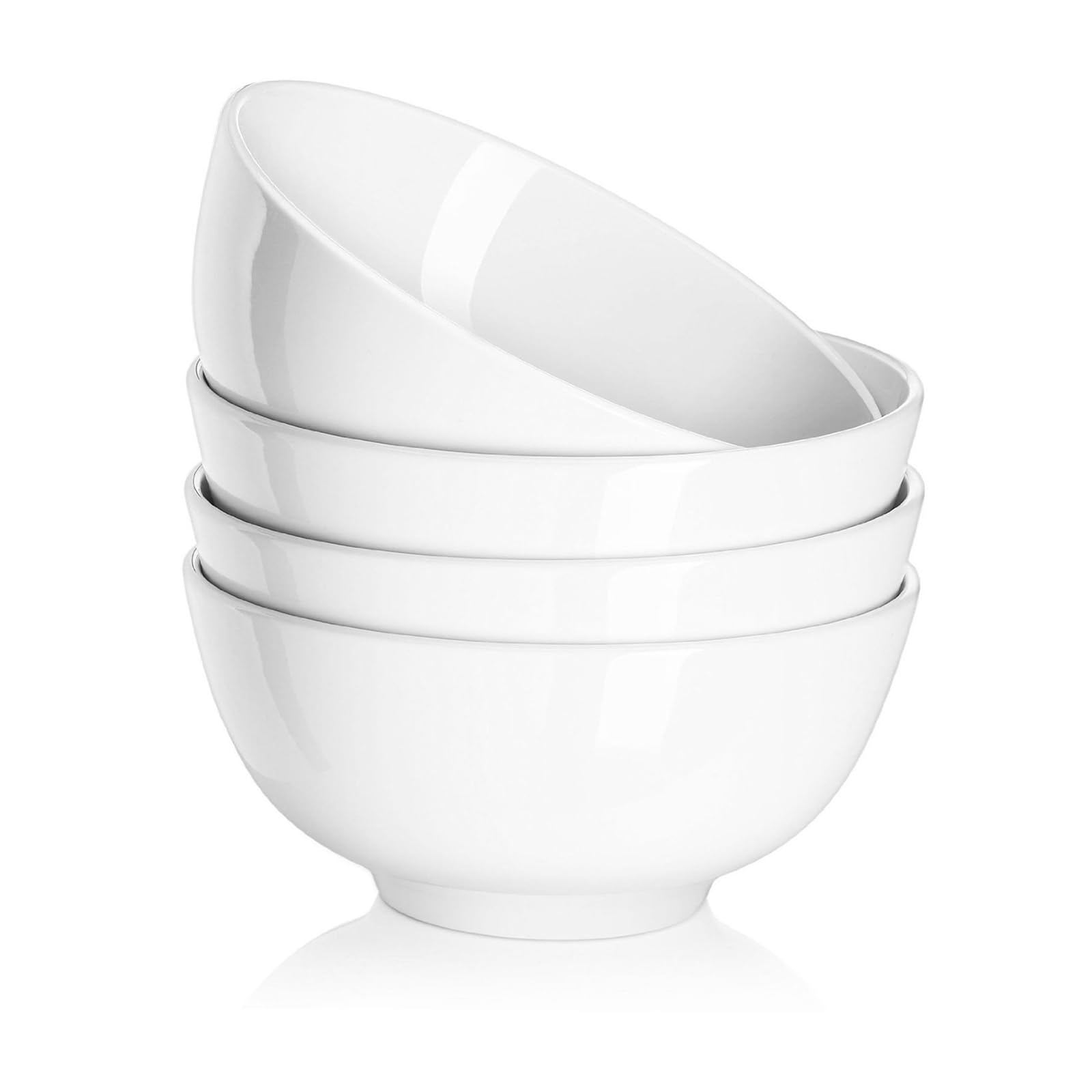 DOWAN 22 OZ White Ceramic Bowls Set of 4 - Perfect for Soup Bowls for Kitchen, C