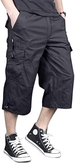 MAGNIVIT Men's Capri Long Cargo Shorts Below Knee Shorts 3/4 Casual Shorts