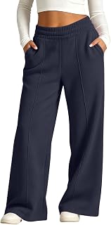 Girls Jogger Pants Pull on High Rise Sweatpants Wide Leg Open Bottom | Stretchy Waistband, Front Seam, Flowing Wide Leg, Cozy Fleece Inside, Minimalist Style, School Weekend Daily Casual