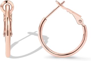 PAVOI Gold Hoop Earrings for Women, 14K Gold Plated Paddle-Back Hoops