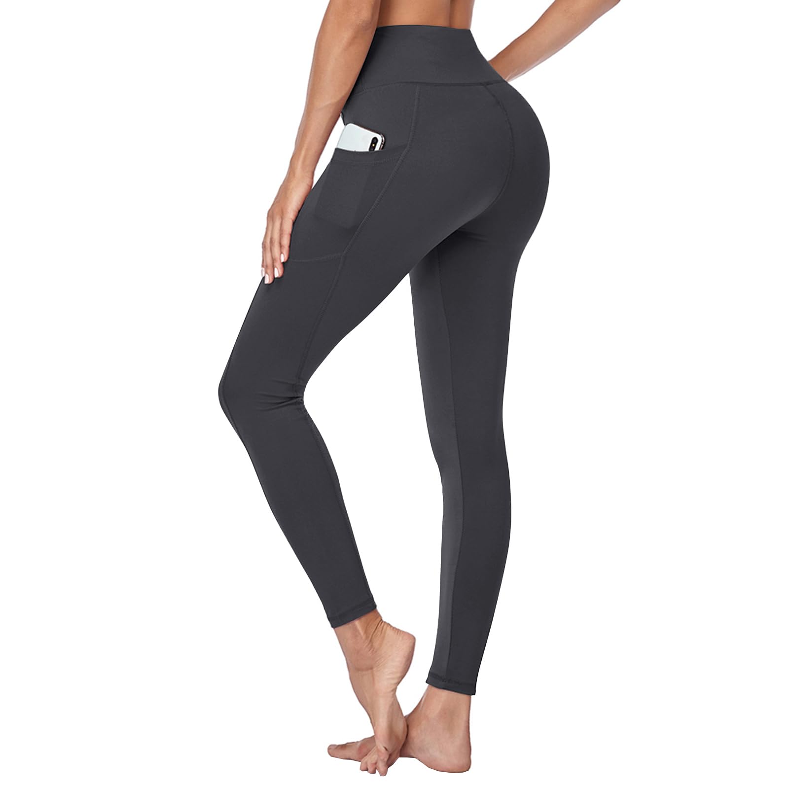 Gayhay Leggings with Pockets for Women - High Waisted Tummy Control Soft Compres