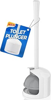 Toilet Plunger with Holder, Plunger with Holder for Toilet, Plungers for Bathroom with Holder, Toilet Plunger Heavy Duty