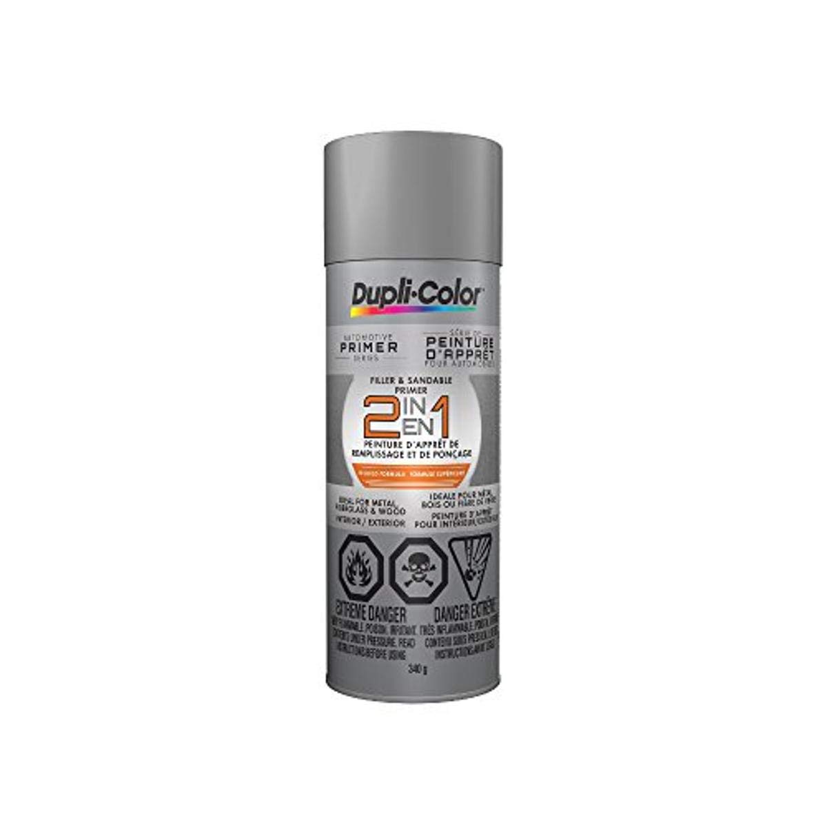 Dupli-Color CDAP17007 2-in-1 Filler & Sandable Primer, Gray, 12 Ounce, 1 (Non-Ca
