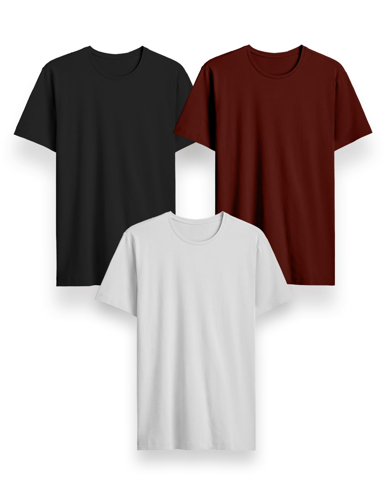 Generico Easy Fit T-Shirt, Pack of 5 Men's T-Shirts, Short Sleeves, 100% Cotton,
