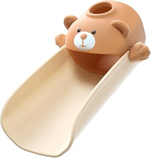 SKYROKU Faucet Extender for Toddlers, Sink Extender for Toddlers, Cute Bear | Sink Extender for Kids Hand Washing, Fits Most Standard Bathroom Kitchen Faucets (Not for Pull-Out or Extra Wide)