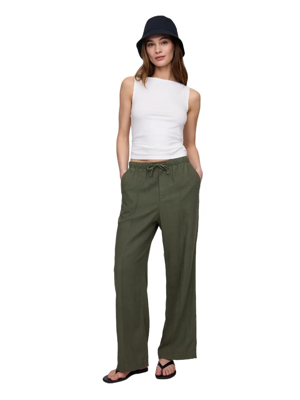 GAP Ladies Wide Leg Linen Trousers