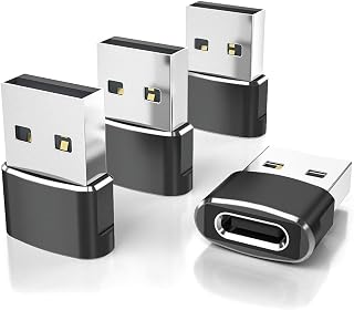 Elebase USB to USB C Adapter for iPhone 18 Pro Max,USBC Car Charger Adapter | 4Pack Type C Female to A Male Cable Converter for Apple Duo 17 16 15 14 Plus,iWatch Watch 12 11 10,iPad 9 8 Air,Airpods 5 4
