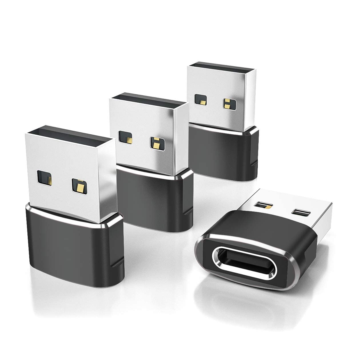 Elebase USB to USB C Adapter for iPhone 18 Pro Max,USBC Car Charger Adapter | 4P