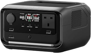 EF EcoFlow RIVER 3 Plus Portable Power Station, 286Wh LFP Battery | 1200W Output, 16 Hr Runtime for <100W Devices, Expandable to 858Wh, <10 ms UPS, Solar Generator for Camping & RV