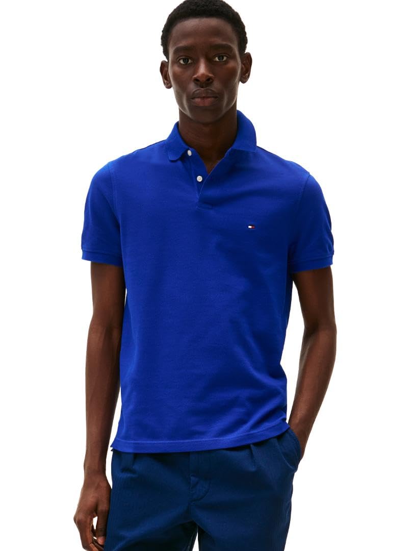 Tommy Hilfiger Adaptive Short Sleeve Polo Shirts In Classic Fit with Stretch and