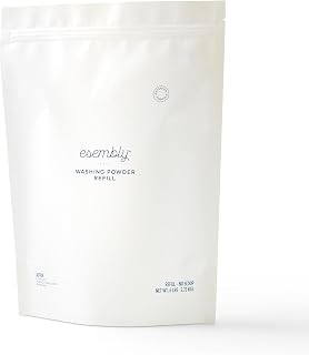 Esembly Laundry Washing Powder, 6lbs Refill Bag, No Scoop | Mineral Based HE Detergent, Cloth Diaper Safe for All Household Laundry - Patented, Fragrance-Free, EWG Verified - Refill Bag