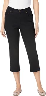 Woman Within Stretch Denim Five-Pocket Capri Jeans